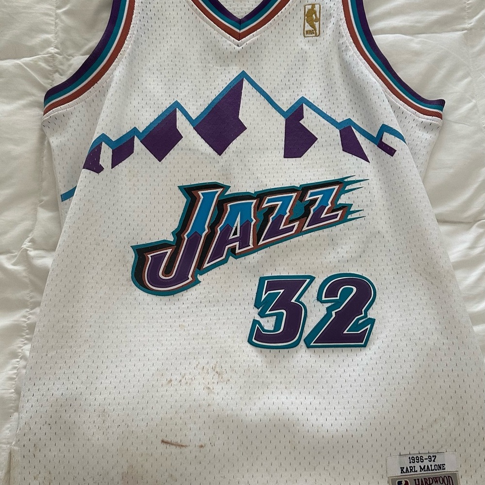 Karl Malone Vintage Jazz Basketball Jersey